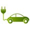 Eco electric car sign,Electric car concept green drive symbol.-vector illustration