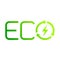 Eco electric energy icon with lightning and recycling rotation arrow sign, Ecology electrical renewable charging