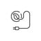 Eco electric plug line icon