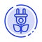 Eco, Electricity, Nature Blue Dotted Line Line Icon