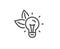 Eco energy line icon. Lightbulb sign. Electric power. Vector