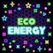 Eco Energy Neon signboards. Neon script. Neon text.