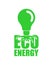 Eco energy. Soil light bulb. Ecological electricity production symbol. Green energy sign