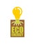 Eco energy. Soil light bulb. Ecological electricity production symbol. Green energy sign