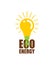 Eco energy. Soil light bulb. Ecological electricity production symbol. Green energy sign