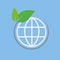 Eco environment electric, Green earth, planet, leaf, world, globe