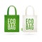 Eco Fabric Cloth Bag Tote. Vector
