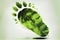 Eco footprint, green energy concept