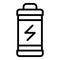 Eco friendly battery icon, outline style