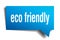 Eco friendly blue 3d speech bubble