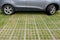 Eco-friendly car parking of concrete cells and turf grass