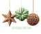 Eco friendly Christmas. Homemade Christmas ornaments made of natural biodegradable materials. Ecology, environmental conservation