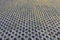 Eco-friendly covering - concrete lawn grating. Background image