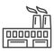 Eco friendly factory icon, outline style