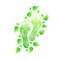 Eco friendly feet concept. natural illustration