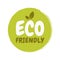 Eco Friendly Fresh healthy organic vegan food badge. Vector hand drawn illustration. Vegetarian eco green concept