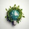 Eco-Friendly Globe: Earth-Lightbulb Hybrid. Generative AI