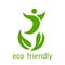 Eco friendly green logo design â€“ vector