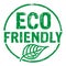 Eco friendly grunge stamp round