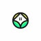 Eco friendly house logo. home leaf logo design