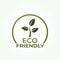 Eco friendly icon. natural and environment symbol. plant sprout vector image