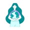 Eco-friendly Life with Woman Embrace Globe Save Planet Vector Illustration