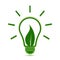 Eco-friendly light bulb icon can be used for applications or websites