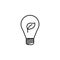 Eco-friendly light bulb outline icon. Element of ecology icon for mobile concept and web apps. Thin line Eco-friendly light bulb