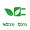 Eco friendly logo, eco label.