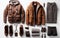 Eco-Friendly Men\\\'s Winter Fashion with Sustainable Style isolated on a transparent background.