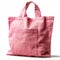 Eco Friendly Pink Canvas Tote Bag on White Background. Design Template for Mock-up , AI generated