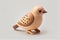 Eco friendly, plastic free toys for toddler. Stylish wooden toy bird for child . AI Generated