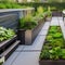 An eco-friendly rooftop garden with a rainwater collection system, vertical gardens, and solar panels2, Generative AI