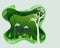 Eco friendly save the environment conservation concept,Countryside silhouette in green color landscape