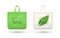 Eco friendly shopping bags realistic vector illustrations set