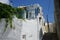 An eco-friendly solar water heating tank is installed on the roof in Lardos, Rhodes Island, South Aegean region, Greece