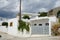 An eco-friendly solar water heating tank is installed on the roof in Lardos, Rhodes Island, South Aegean region, Greece