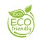 Eco-friendly stamp in green rounded decoration