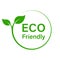 Eco Friendly Stamp. Natural Green Leaf Environment Concept Sticker. Ecological Organic Plant Symbol. Environmental