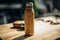 an eco friendly sustainable water bottle made from bamboo. Generative ai