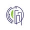 eco friendly tech green building technology logo design vector icon symbol