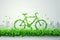 Eco-Friendly Transportation Concept with Green Bicycle