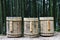 Eco friendly trash cans made of bamboo