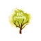 Eco friendly tree emblem