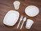 Eco friendly Unbleached plant fiber dishware set