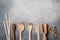 Eco friendly wooden cutlery-spoon, fork, knife, honey dipper, scoop and ice cream sticks