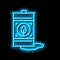 eco fuel barrel neon glow icon illustration