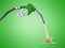 eco Fuel concept nozzle pump with hose 3d render on green background