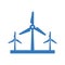 Eco, generator, wind icon. Blue vector design