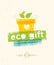 Eco Gift Nature Friendly Vector Concept on Recycled Paper Background